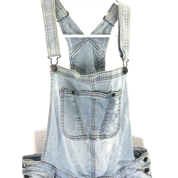 Mossimo Denim Ripped Jean Overalls Size L/G - Picture 2 of 8